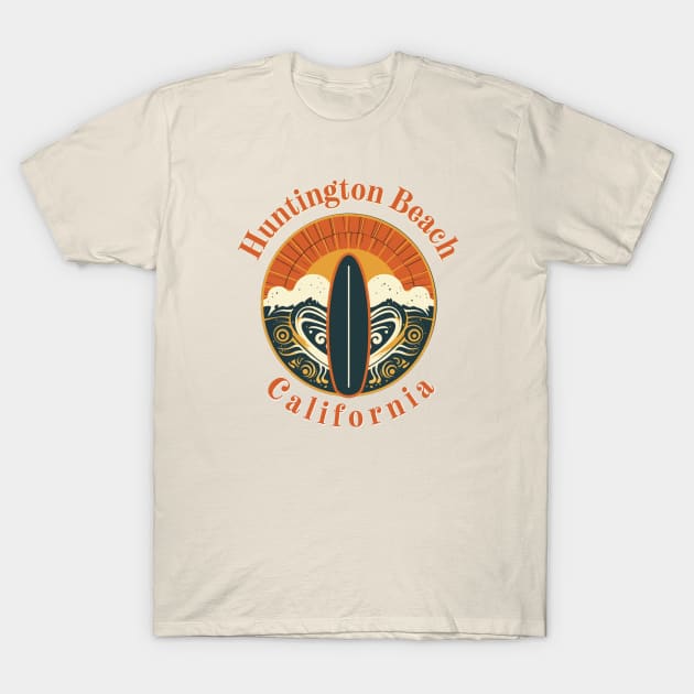 Surf Huntington Beach T-Shirt by Spearhead Ink